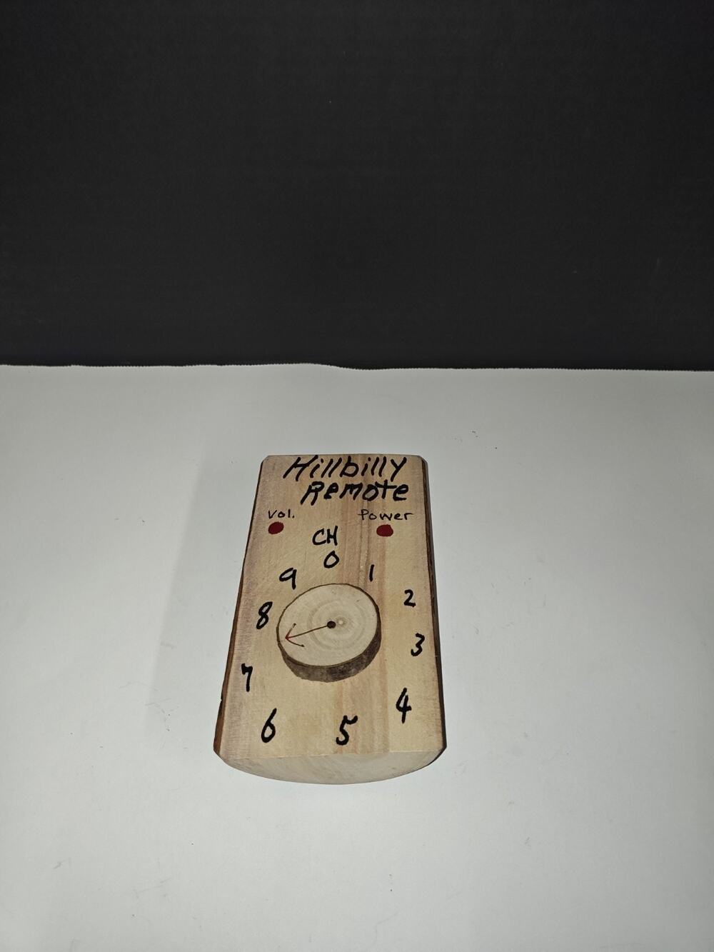 Vintage Hillbilly Remote Control Unique Handmade With Real Wood Funny Novelty